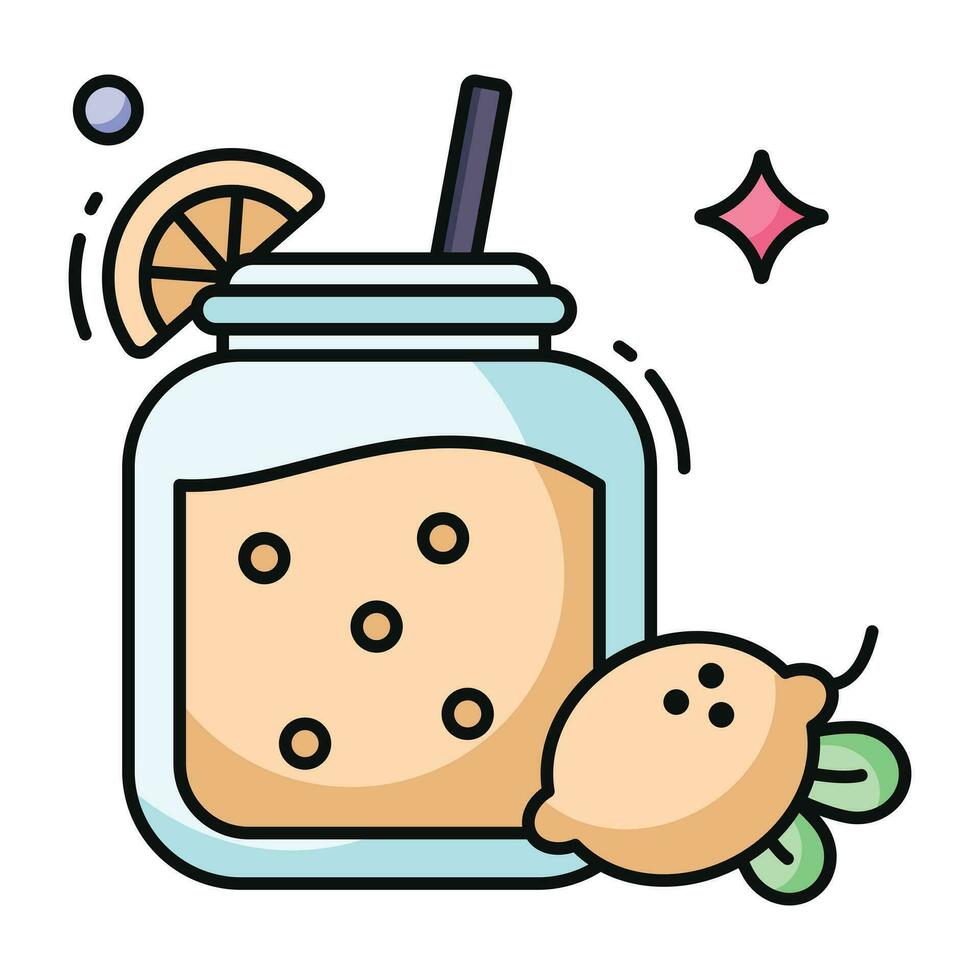 limonade icoon, bewerkbare vector