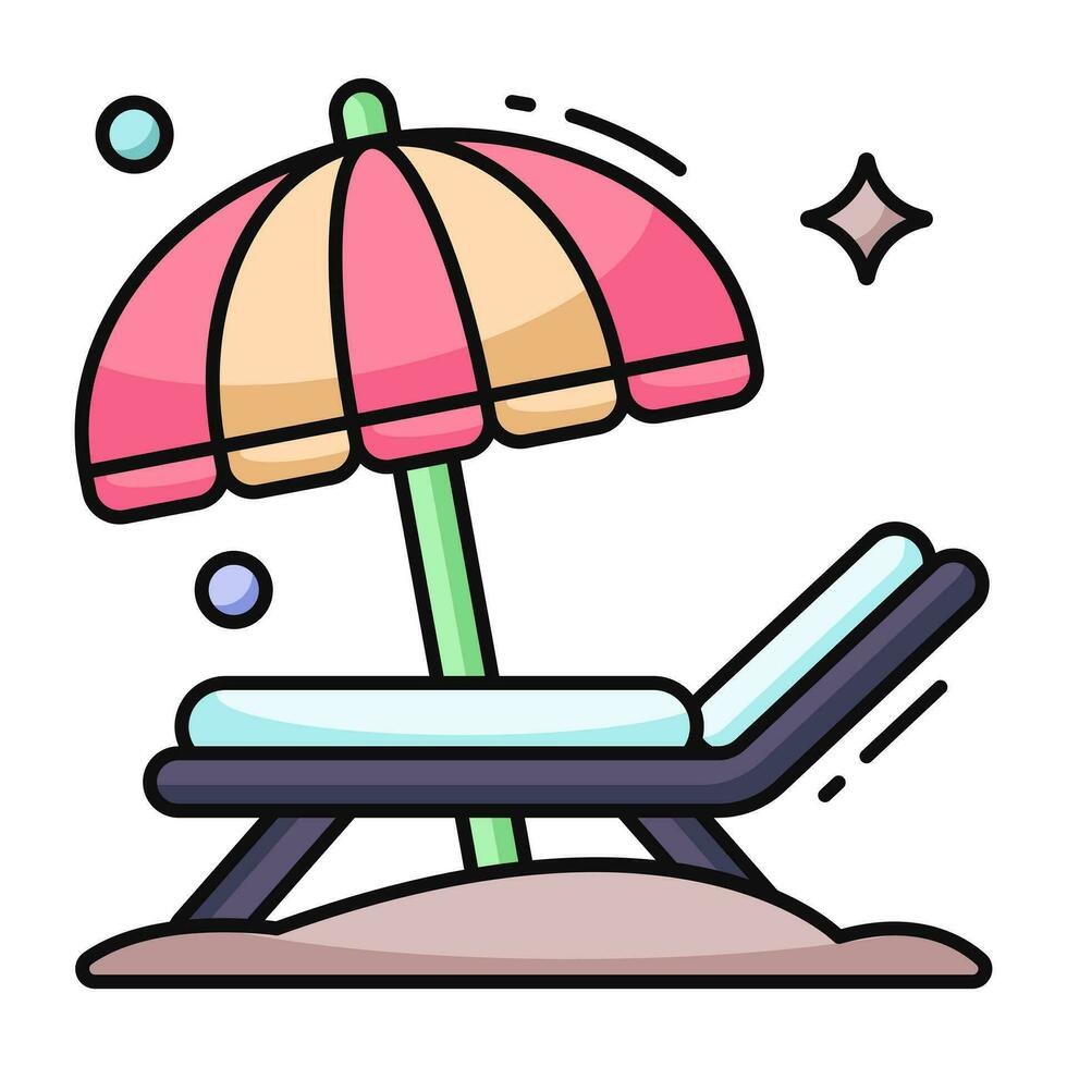 modern ontwerp icoon van dek stoel vector