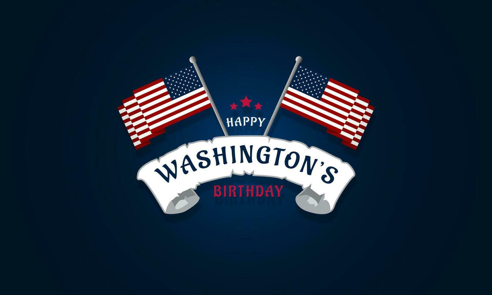 gelukkig Washington verjaardag achtergrond vector illustratie