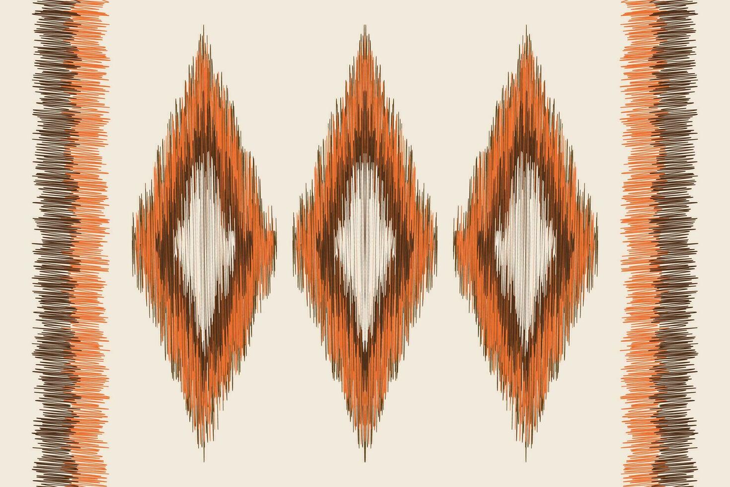 etnisch ikat kleding stof patroon meetkundig stijl.afrikaans ikat borduurwerk etnisch oosters patroon bruin room achtergrond. abstracte,illustratie.textuur,kleding,decoratie,motief,tapijt. vector