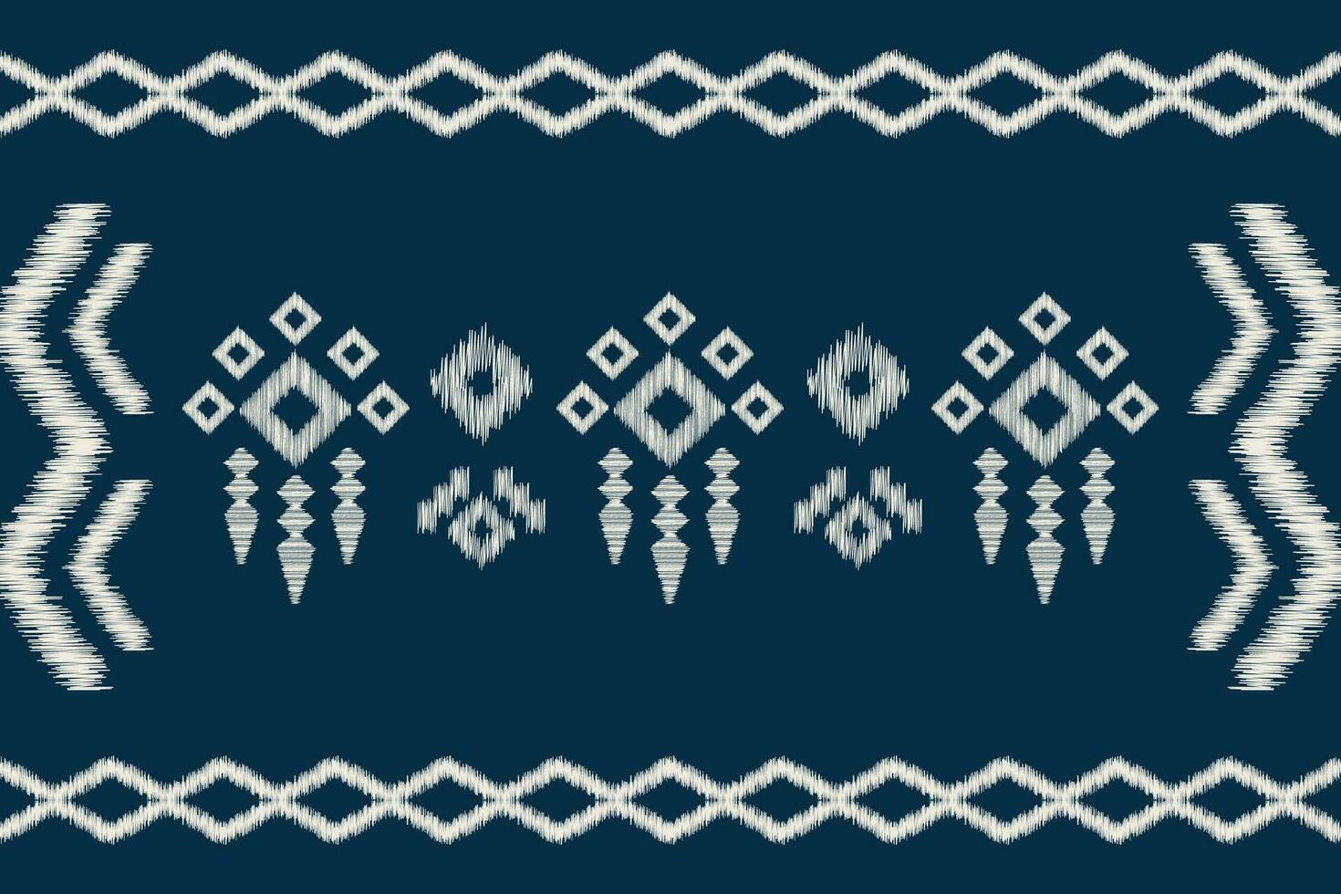 etnisch ikat kleding stof patroon meetkundig stijl.afrikaans ikat borduurwerk etnisch oosters patroon blauw achtergrond. abstract,illustratie,textuur,kleding,frame,decoratie,motief. vector