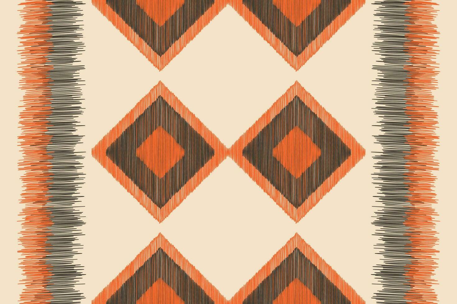 etnisch ikat kleding stof patroon meetkundig stijl.afrikaans ikat borduurwerk etnisch oosters patroon bruin room achtergrond. abstracte,illustratie.textuur,kleding,decoratie,motief,tapijt. vector