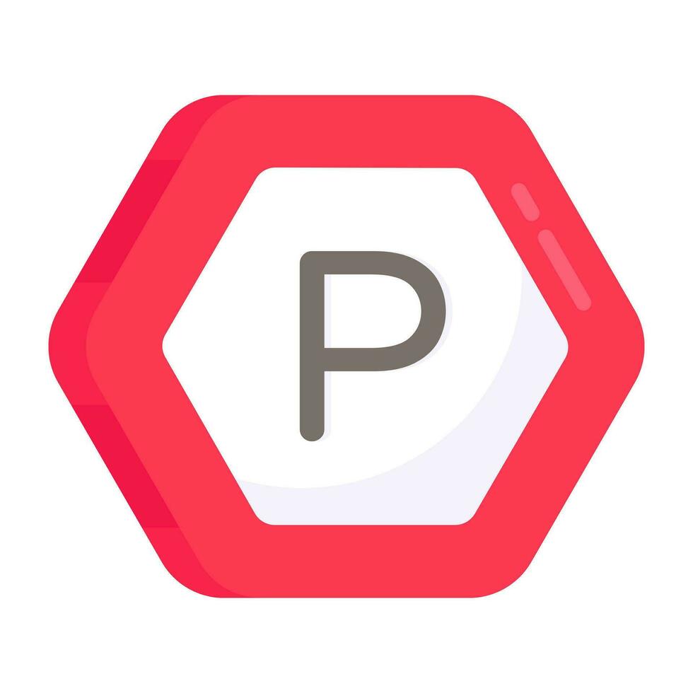 een icoon ontwerp van parkeren teken vector