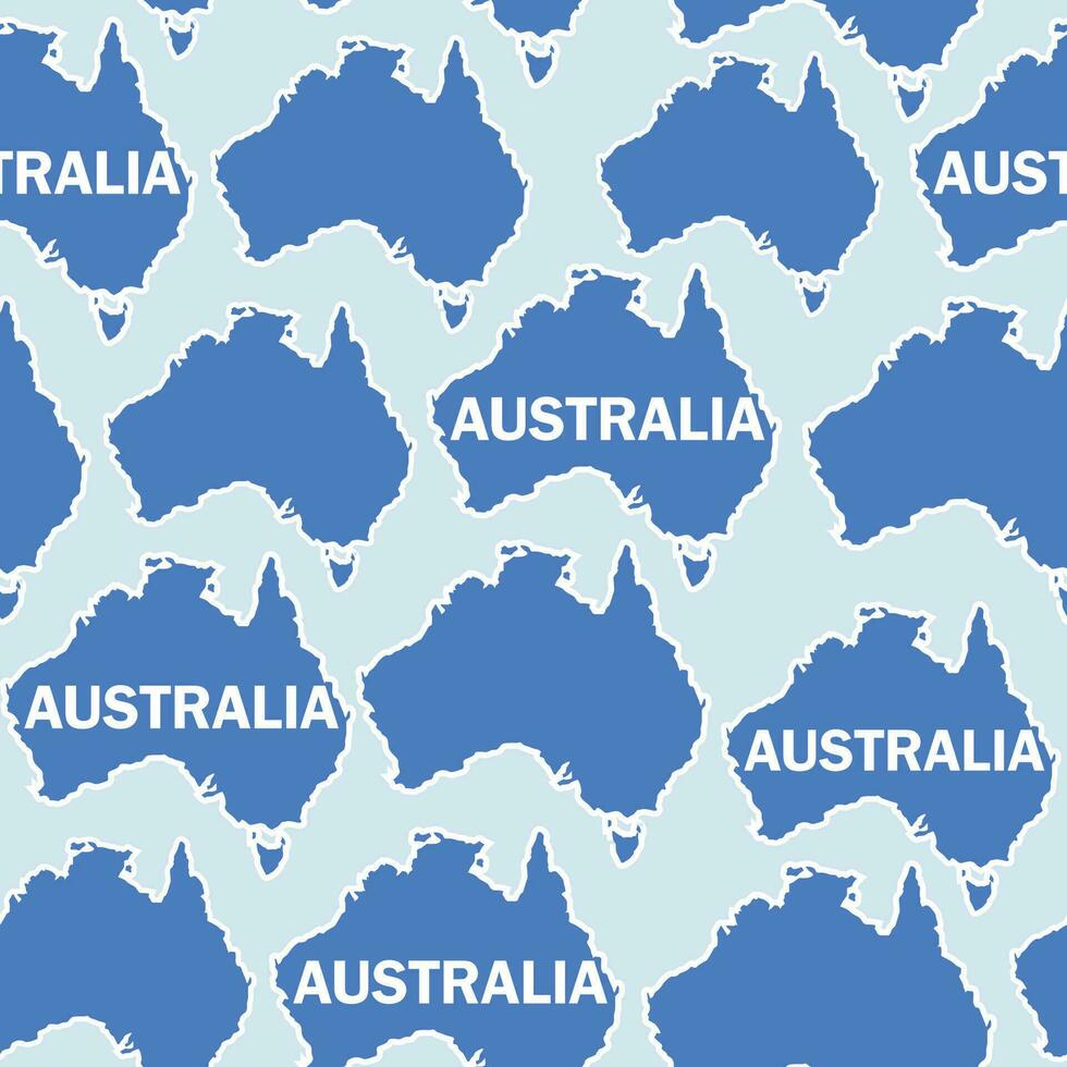 blauw kaarten van Australië in naadloos patroon voor Australië dag vector