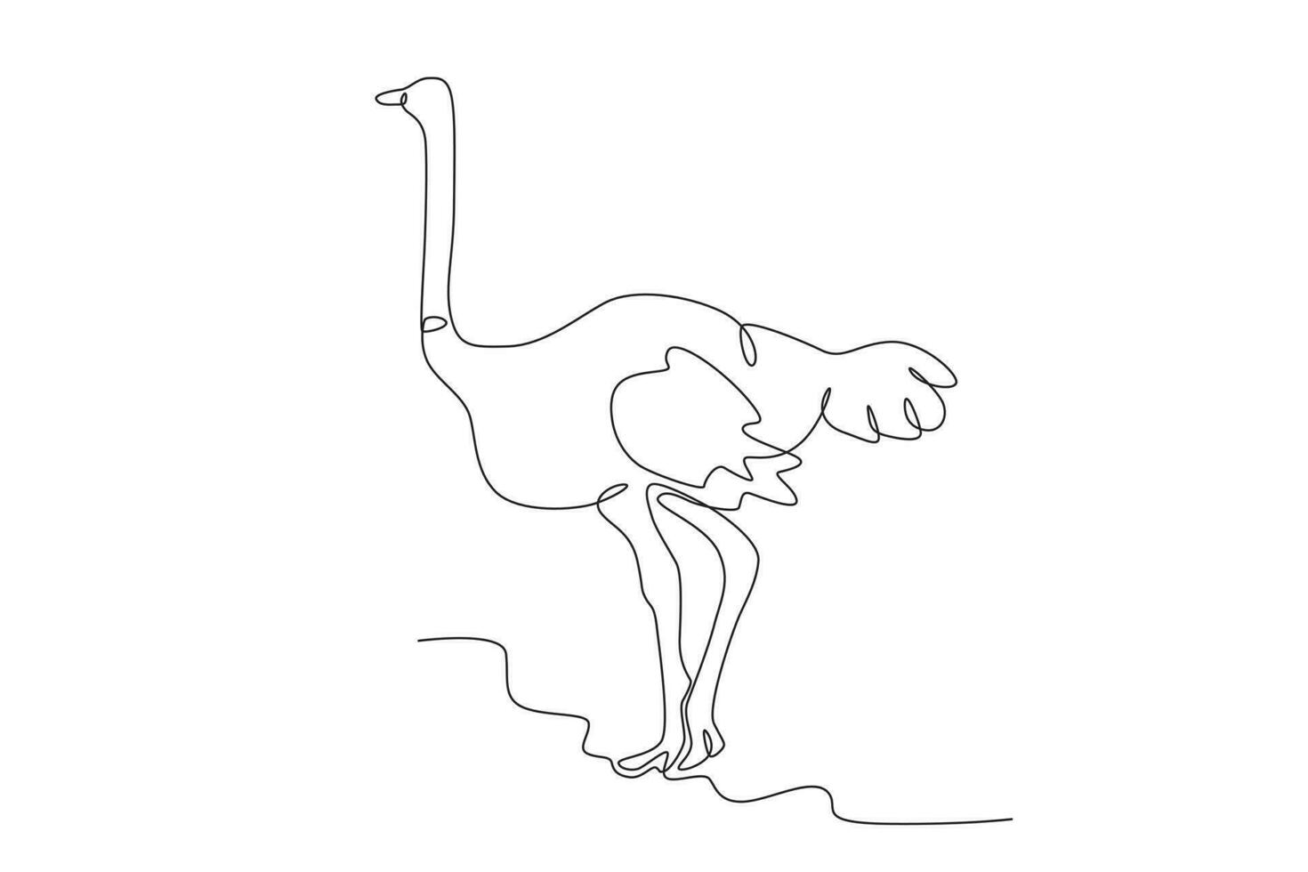 een struisvogel staat majestueus vector