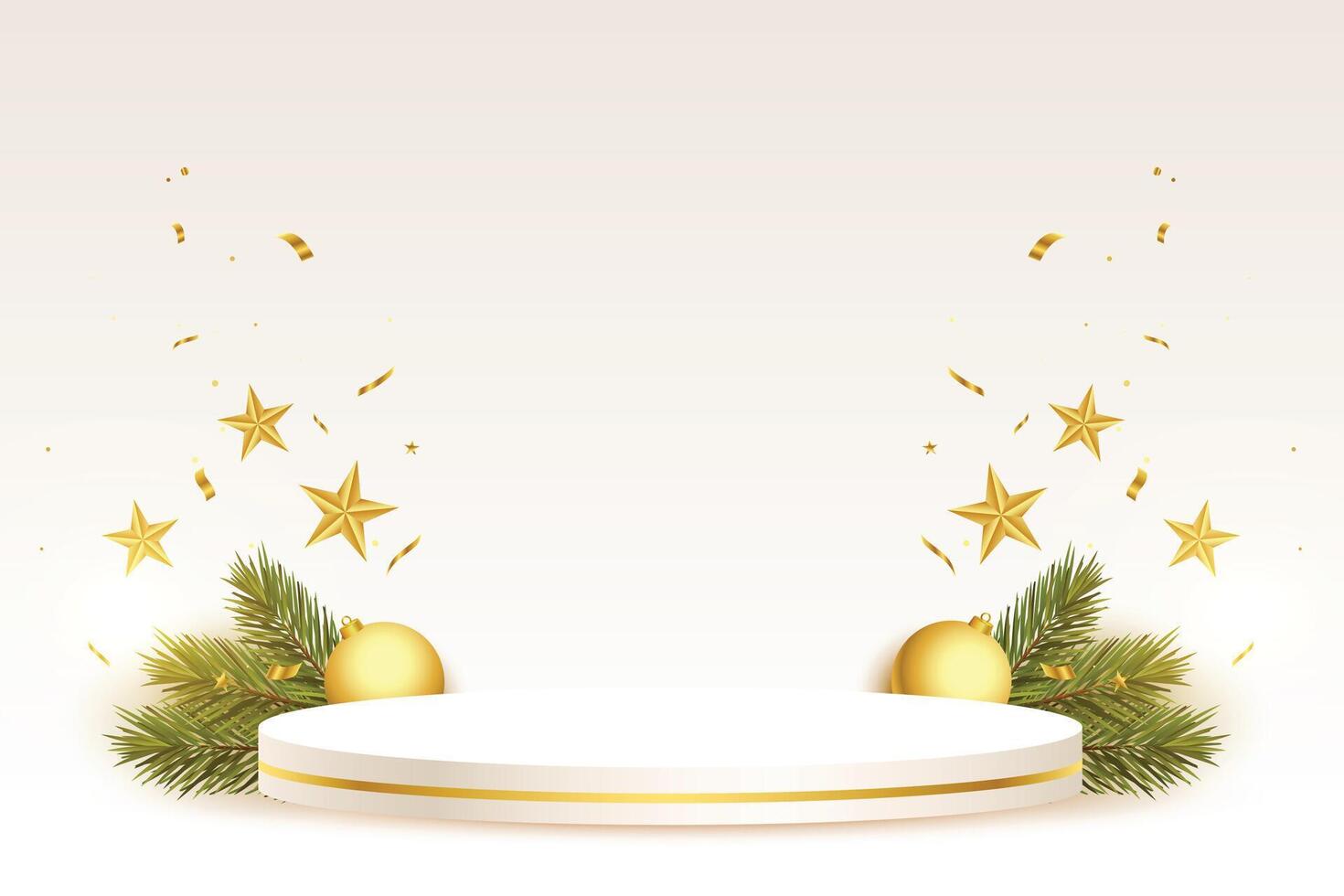 Kerstmis achtergrond met podium vanaf Product Scherm vector