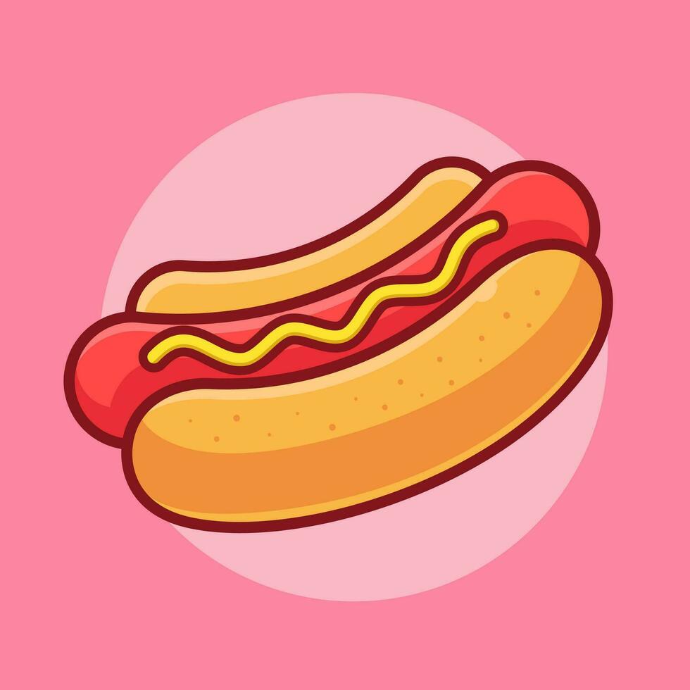 smaakvol hotdog vector
