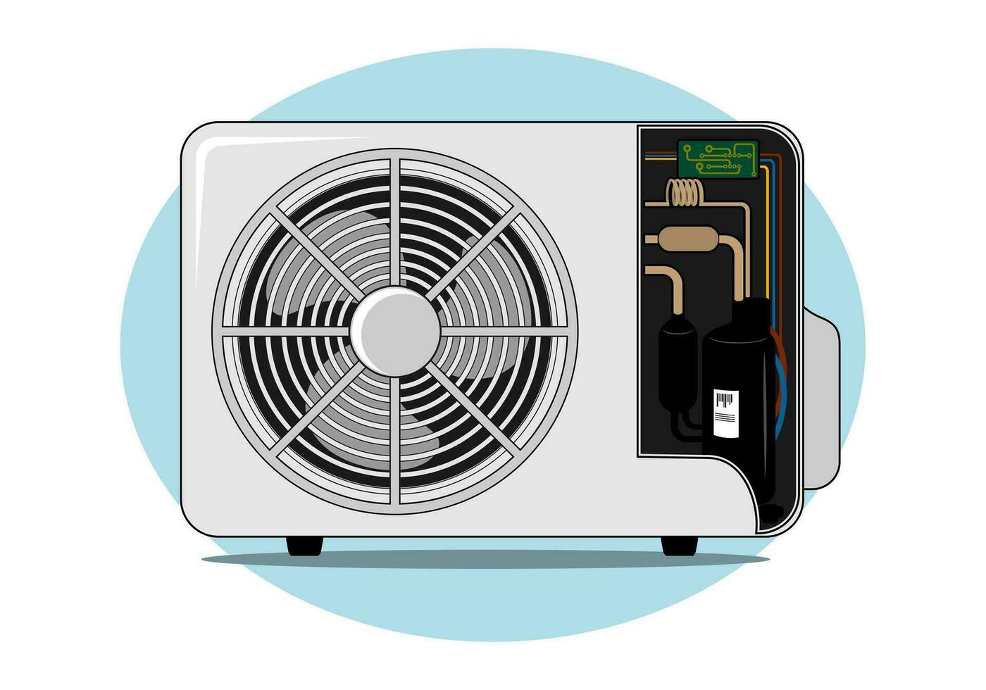 lucht conditioner condensor ontwerp illustratie vector