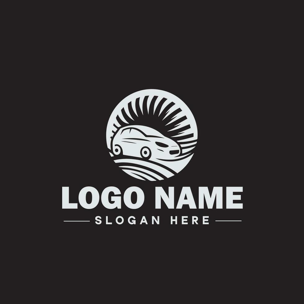 automotive logo auto winkel logo auto handel logo auto reparatie logo icoon schoon vlak modern minimalistische bedrijf voertuig logo bewerkbare vector