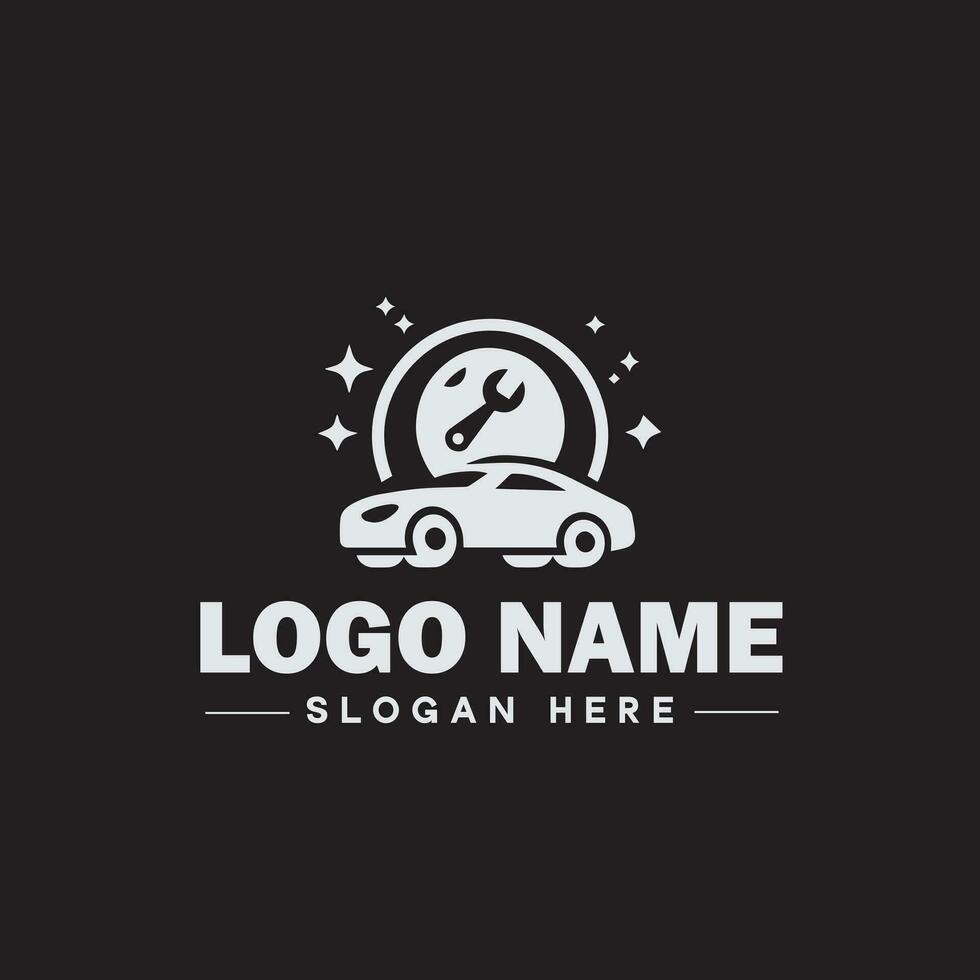 automotive logo auto winkel logo auto handel logo auto reparatie logo icoon schoon vlak modern minimalistische bedrijf voertuig logo bewerkbare vector