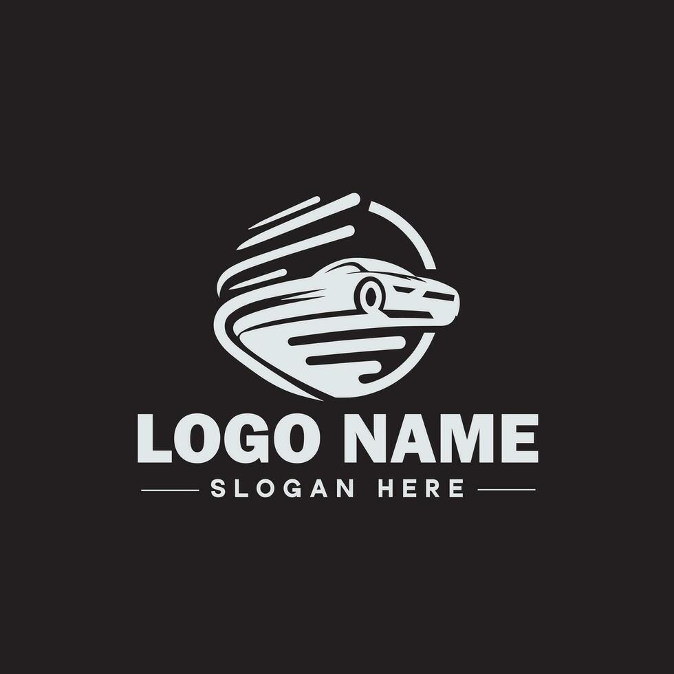 automotive logo auto winkel logo auto handel logo auto reparatie logo icoon schoon vlak modern minimalistische bedrijf voertuig logo bewerkbare vector