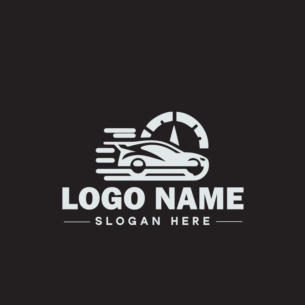 automotive logo auto winkel logo auto handel logo auto reparatie logo icoon schoon vlak modern minimalistische bedrijf voertuig logo bewerkbare vector