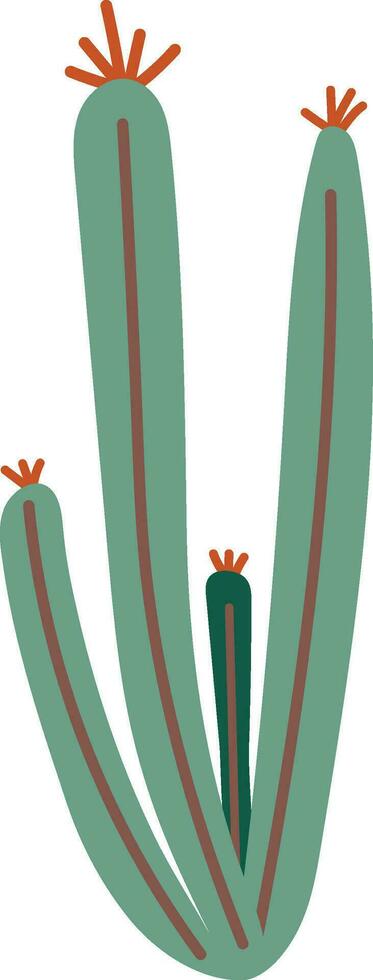 cactus tekening schattig vlak ontwerp sappig verzameling. vector