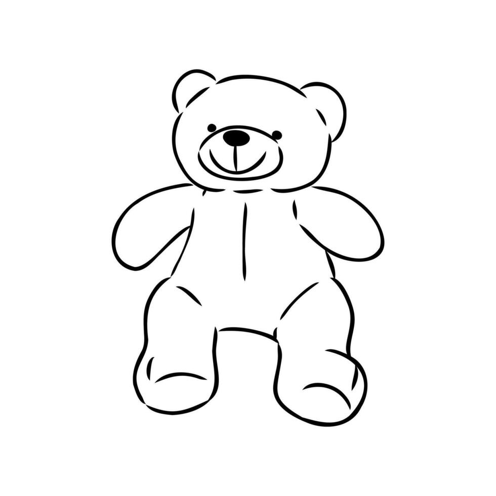 teddy beer vector schetsen