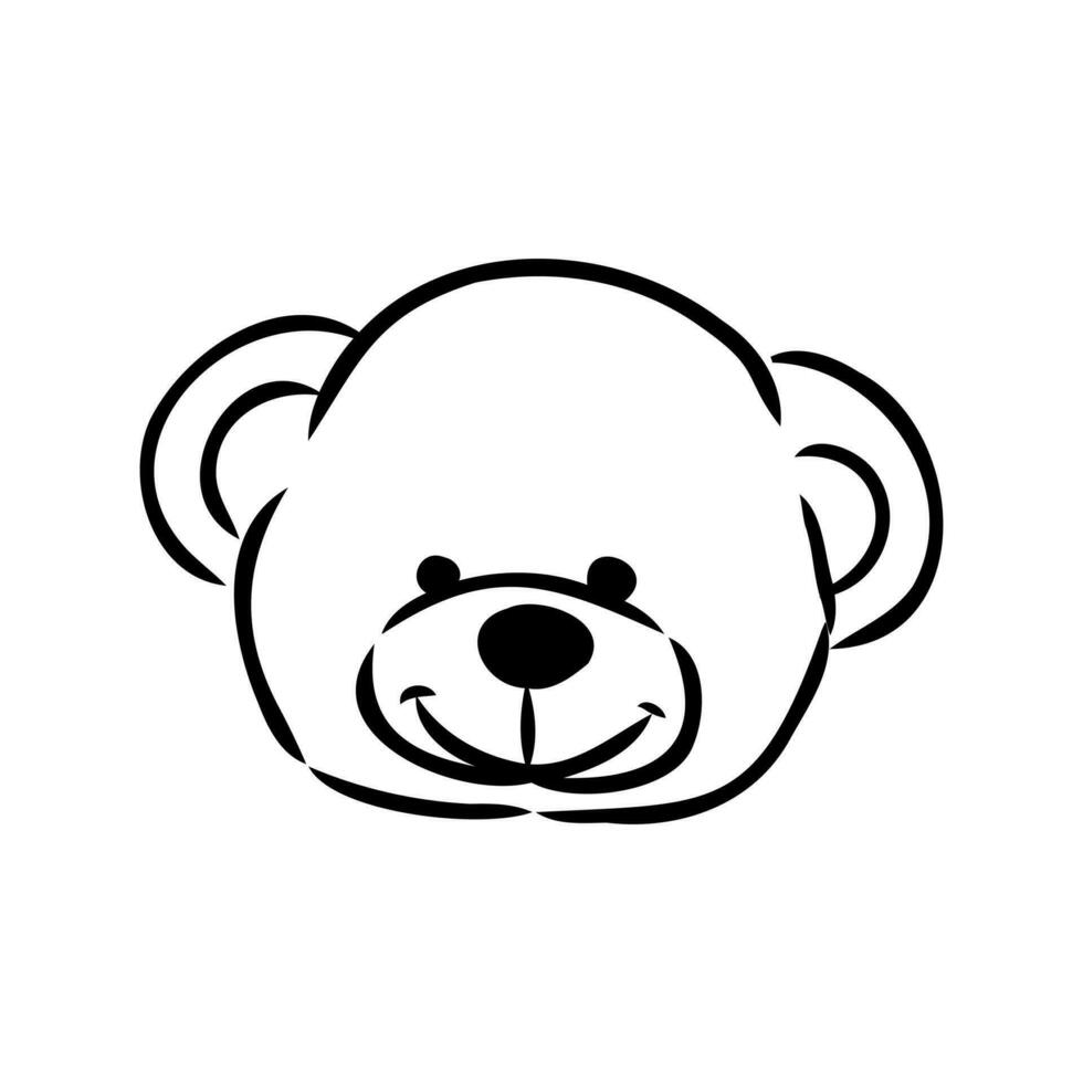 teddy beer vector schetsen