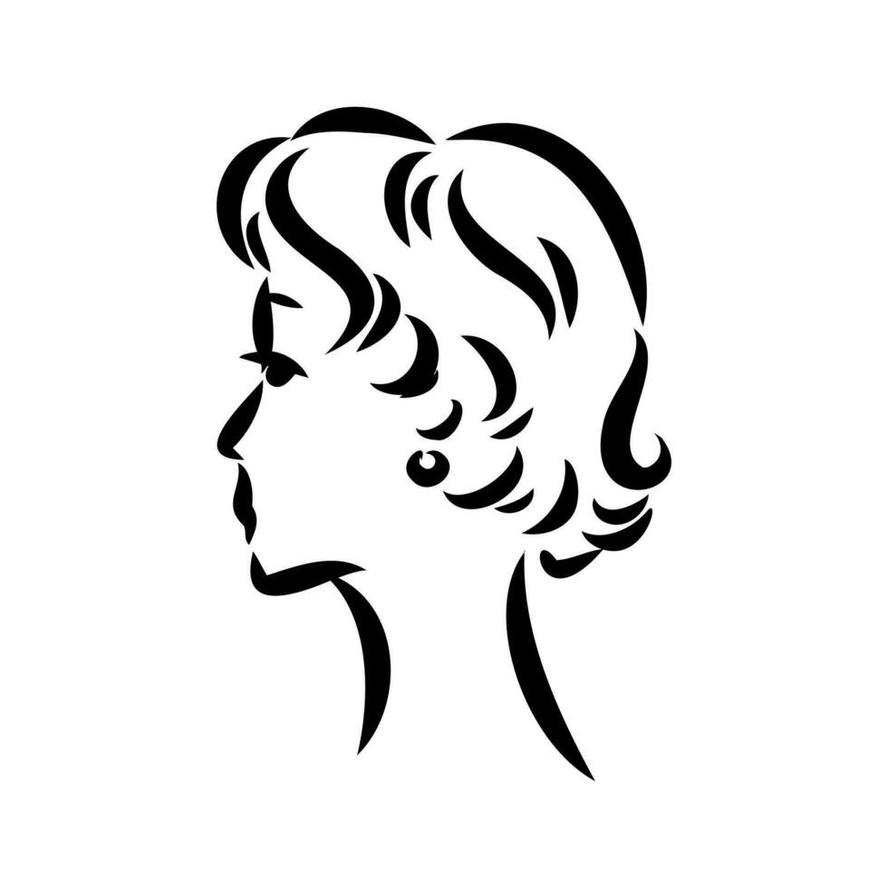 vrouwen retro mode vector schetsen