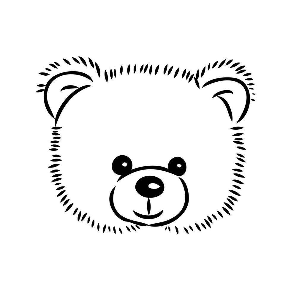 teddy beer vector schetsen