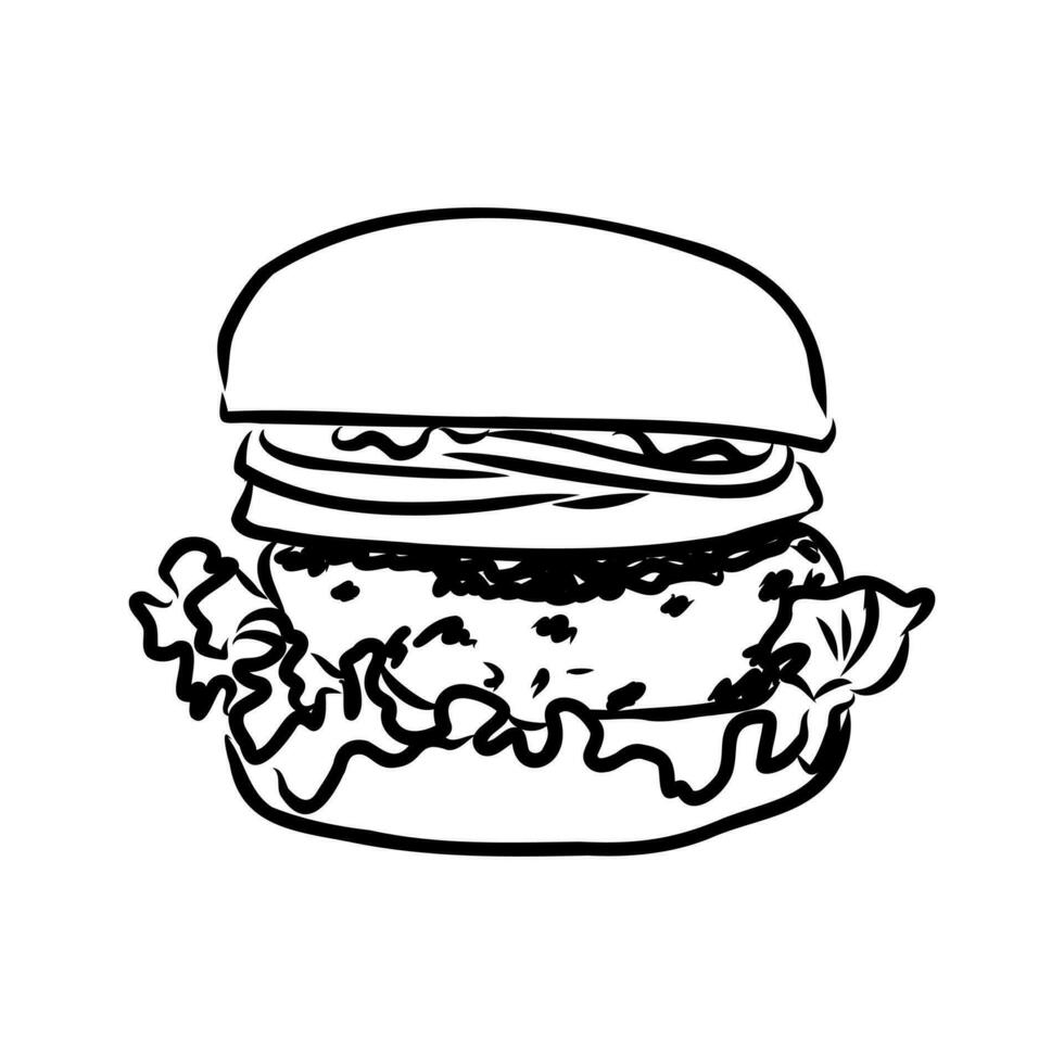 Hamburger vector schetsen