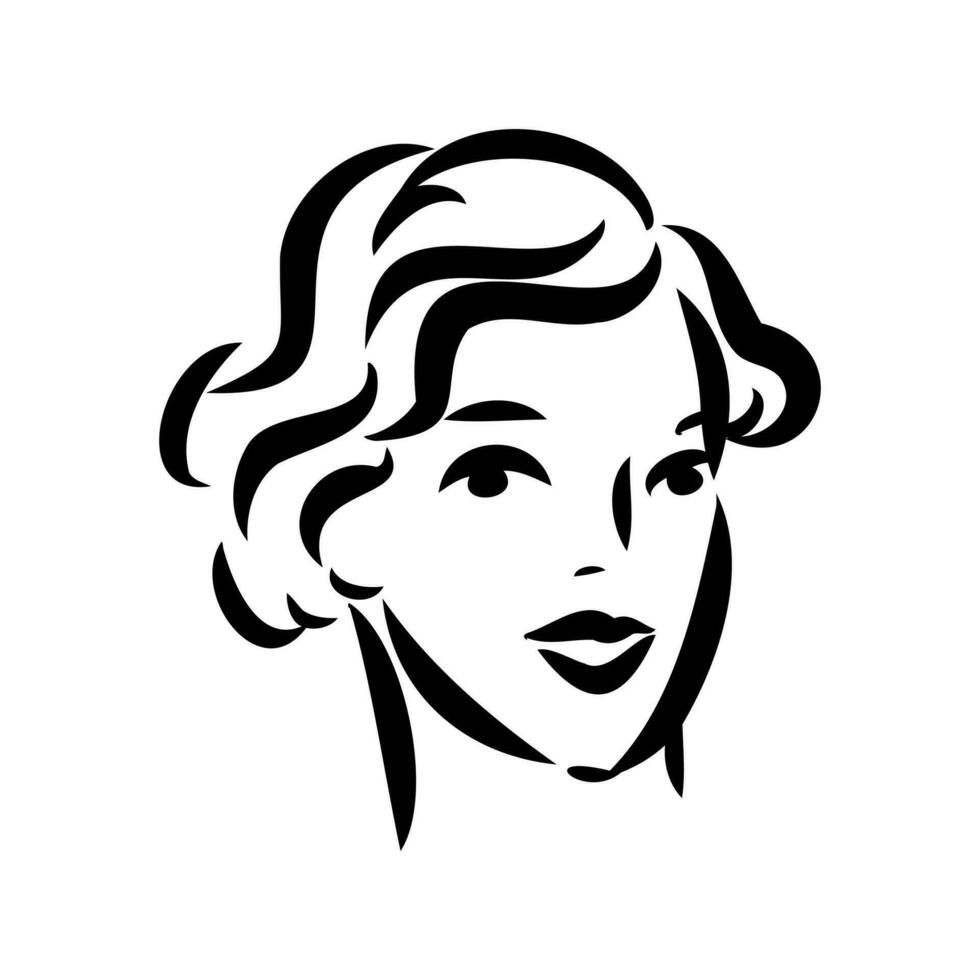 vrouwen retro mode vector schetsen