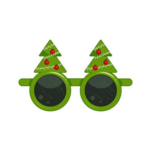 Nieuwjaarsmaskers voor foto&#39;s. Kerst clipart. Vector cartoon illustratie