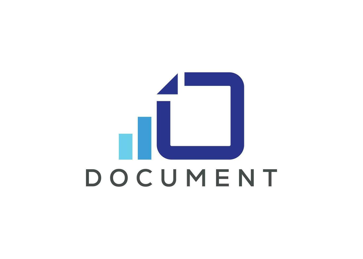 document groei logo ontwerp vector sjabloon