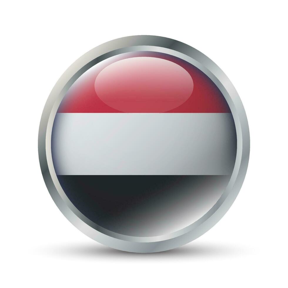 Jemen vlag 3d insigne illustratie vector