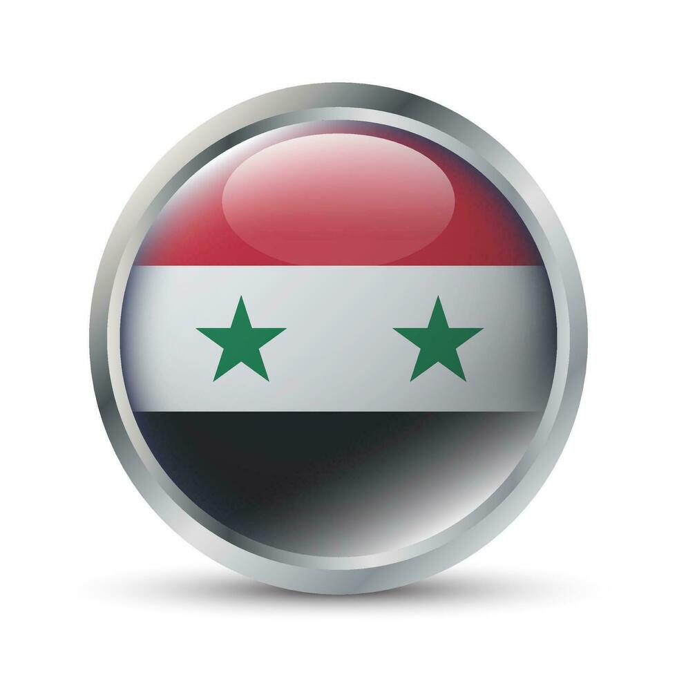 Syrië vlag 3d insigne illustratie vector