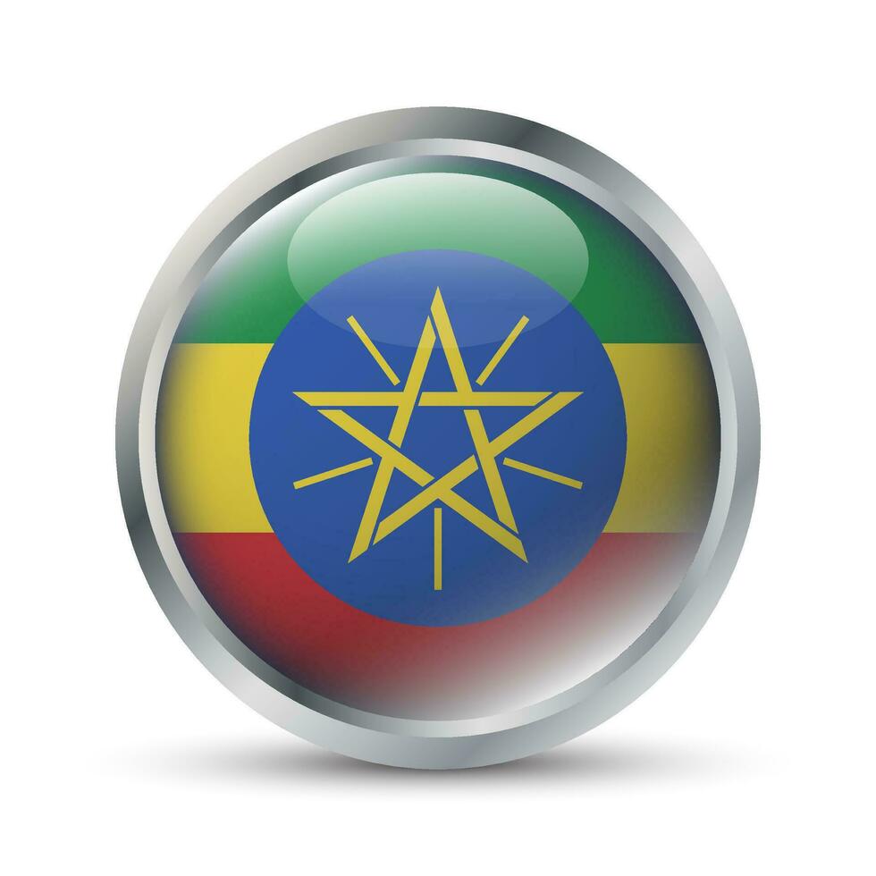 Ethiopië vlag 3d insigne illustratie vector