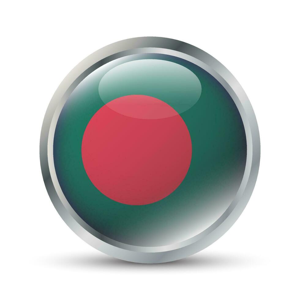 Bangladesh vlag 3d insigne illustratie vector