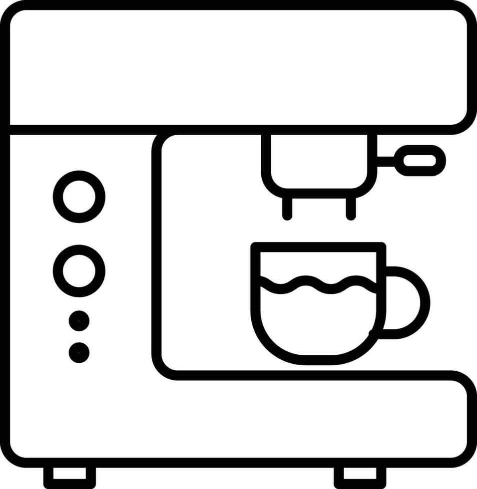 koffie maker schets vector illustratie icoon