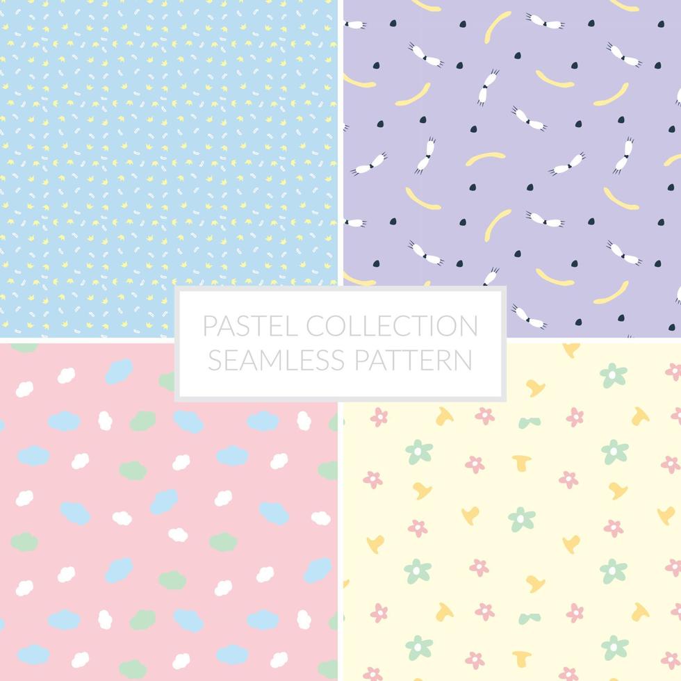 pastel naadloze patroon vector collectie