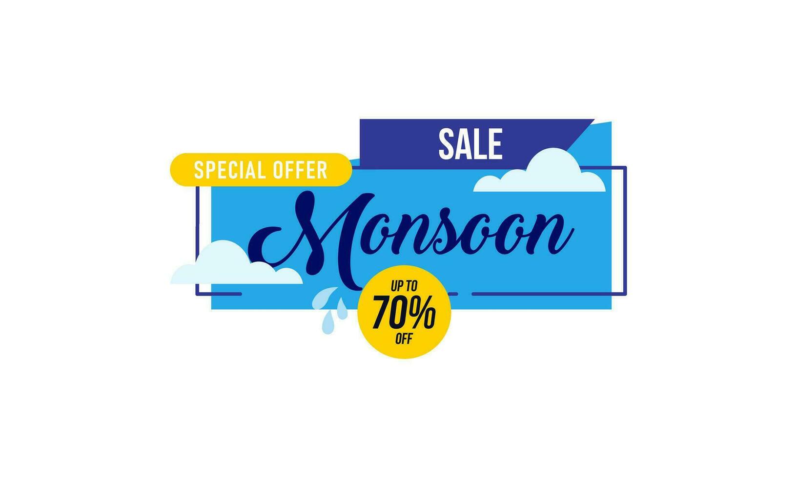 moesson mega uitverkoop banier sjabloon vector