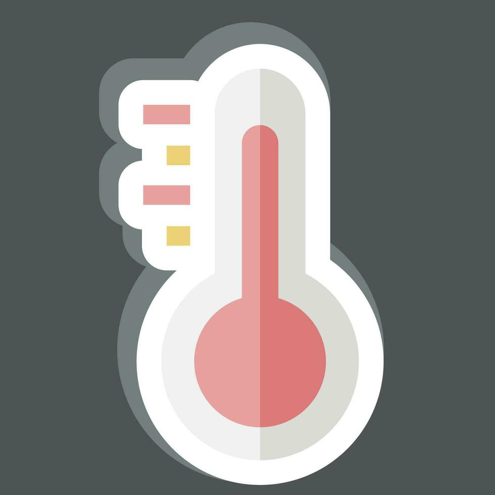 sticker thermometer. verwant naar wasserij symbool. gemakkelijk ontwerp bewerkbaar. gemakkelijk illustratie vector