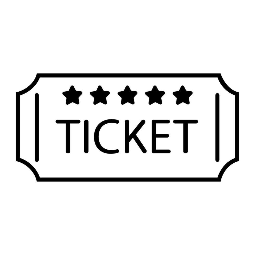 ticket vector icoon. film of theater coupon illustratie teken.