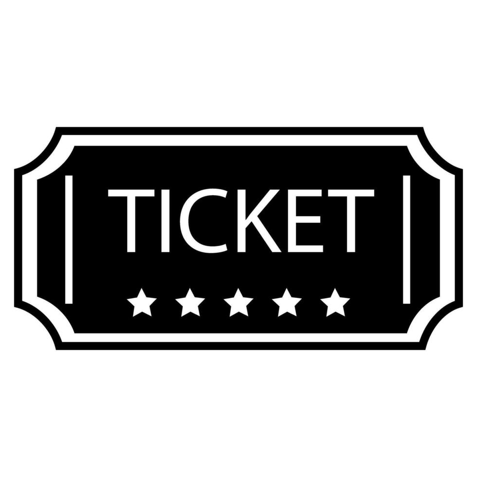 ticket vector icoon. film of theater coupon illustratie teken.