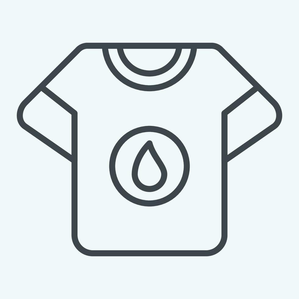 icoon t-shirt vlek. verwant naar wasserij symbool. lijn stijl. gemakkelijk ontwerp bewerkbaar. gemakkelijk illustratie vector