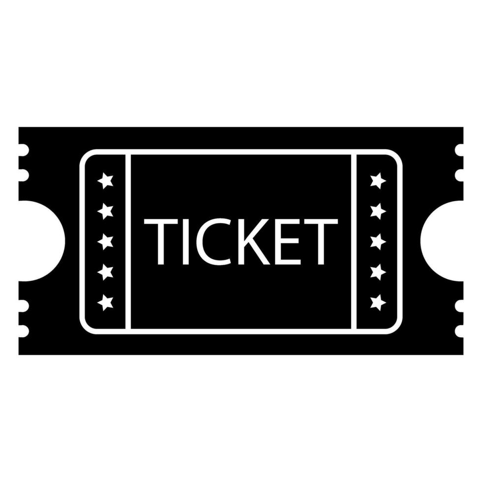 ticket vector icoon. film of theater coupon illustratie teken.