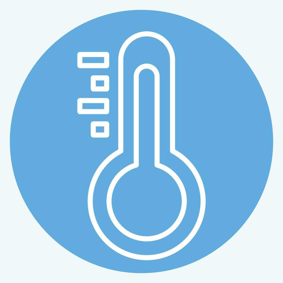 icoon thermometer. verwant naar wasserij symbool. blauw ogen stijl. gemakkelijk ontwerp bewerkbaar. gemakkelijk illustratie vector