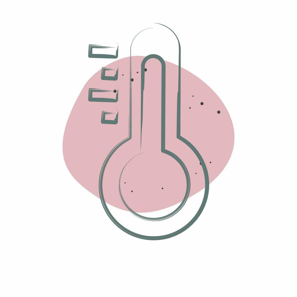 icoon thermometer. verwant naar wasserij symbool. kleur plek stijl. gemakkelijk ontwerp bewerkbaar. gemakkelijk illustratie vector