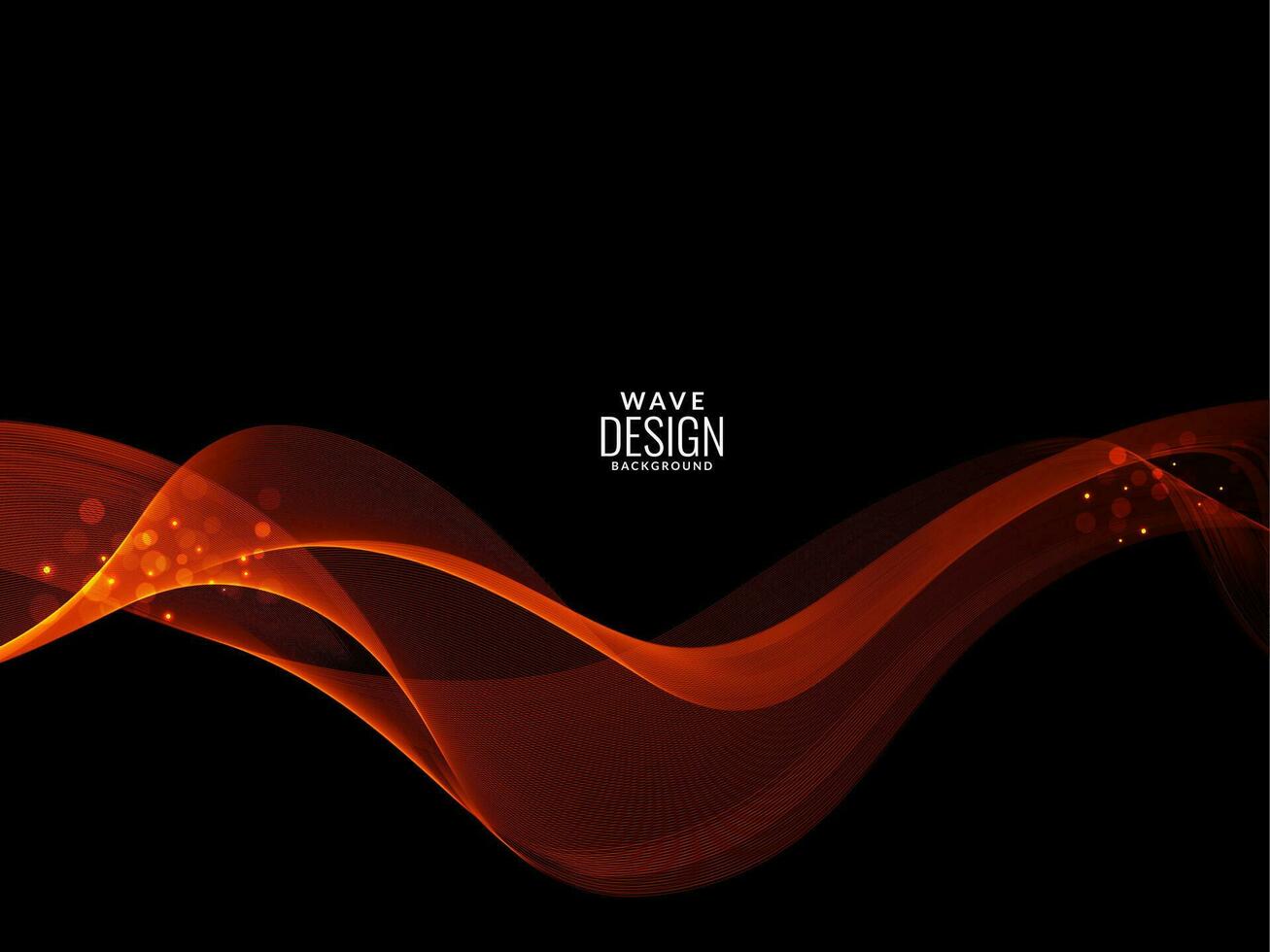 abstracte roodachtig oranje licht vloeiende stijlvolle golf moderne illustratie patroon achtergrond vector