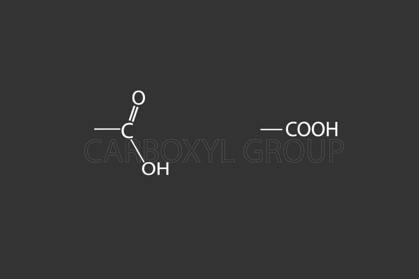 carboxyl groep moleculair skelet- chemisch formule vector