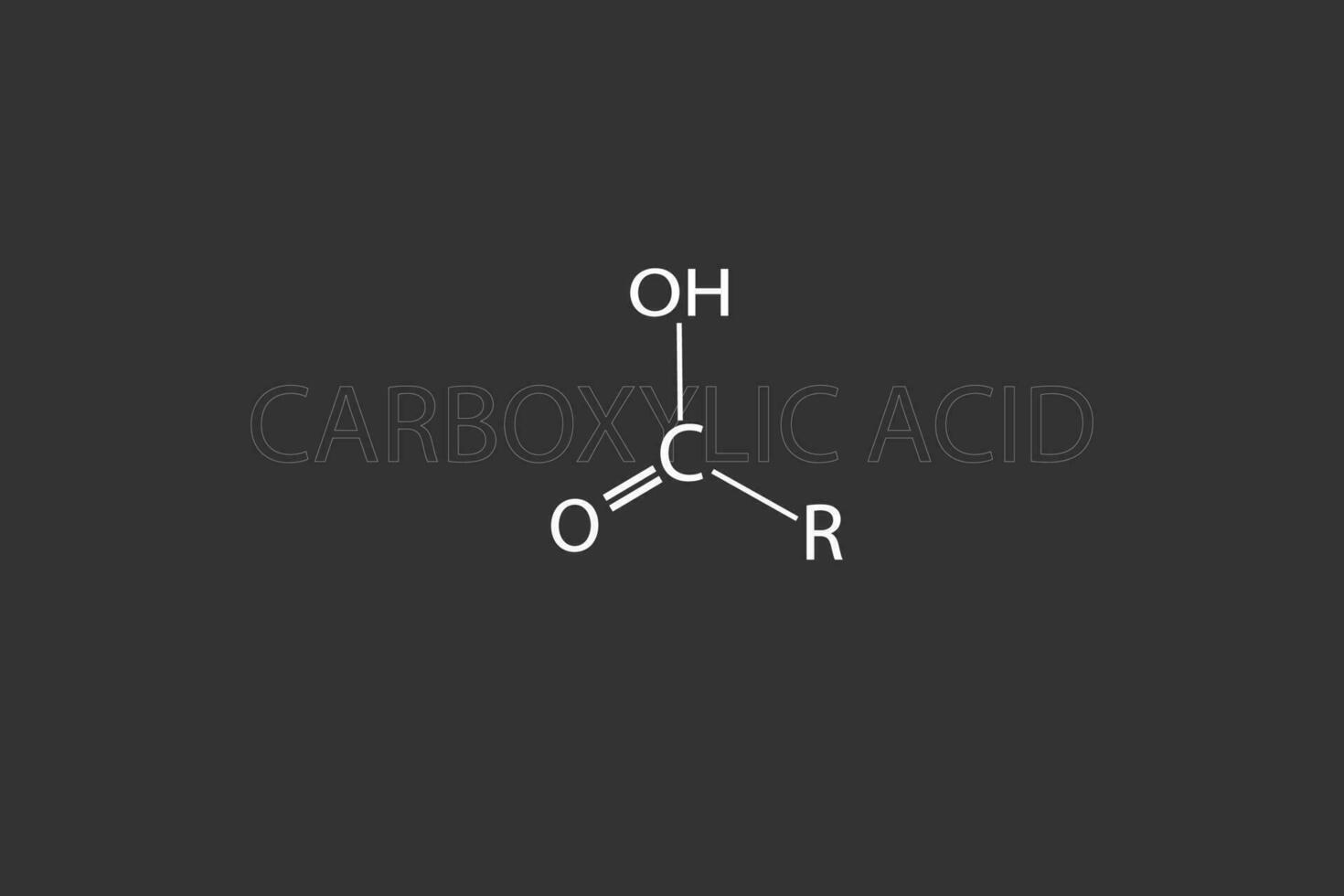 carbonzuur zuur moleculair skelet- chemisch formule vector