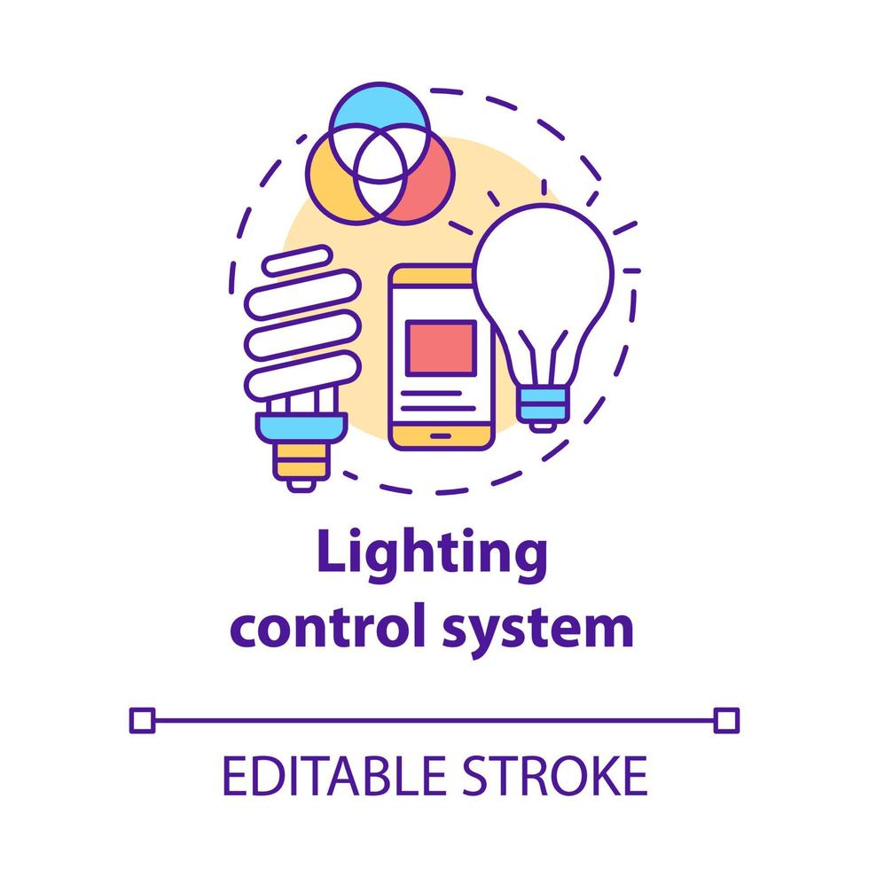 licht controle systeem concept icoon vector