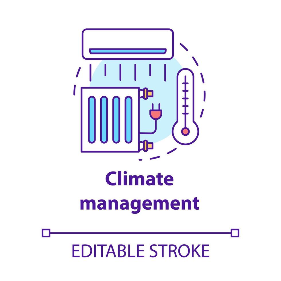 klimaatbeheer concept icoon vector