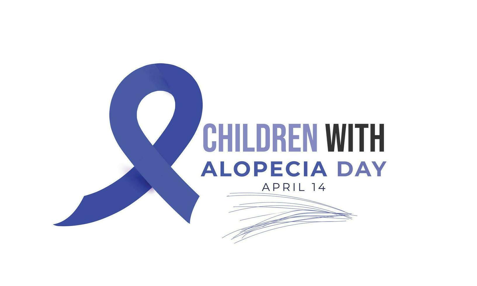 kinderen met alopecia dag. achtergrond, banier, kaart, poster, sjabloon. vector illustratie.