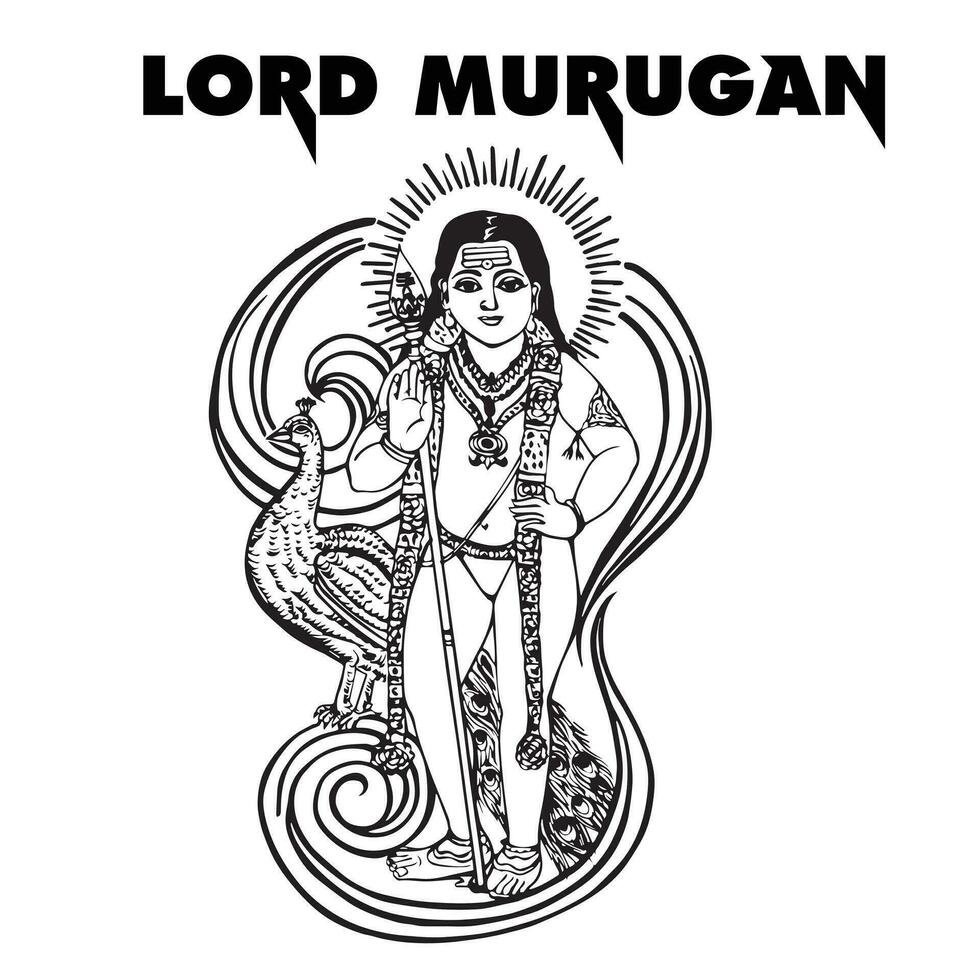 heer murugan tekening vector