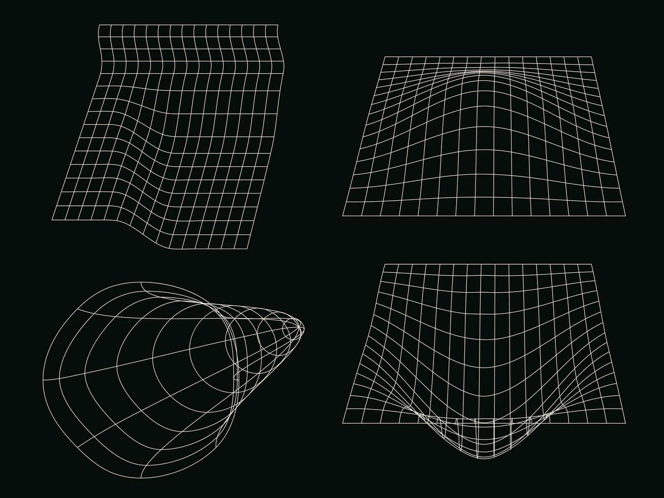 wireframe perspectief rooster. digitaal ruimte. maas vector