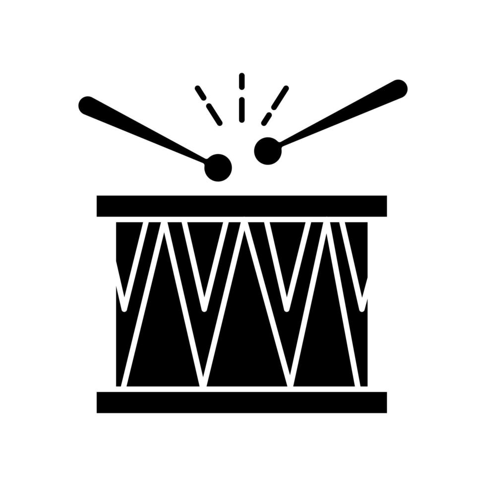 trommel zwart glyph-pictogram vector