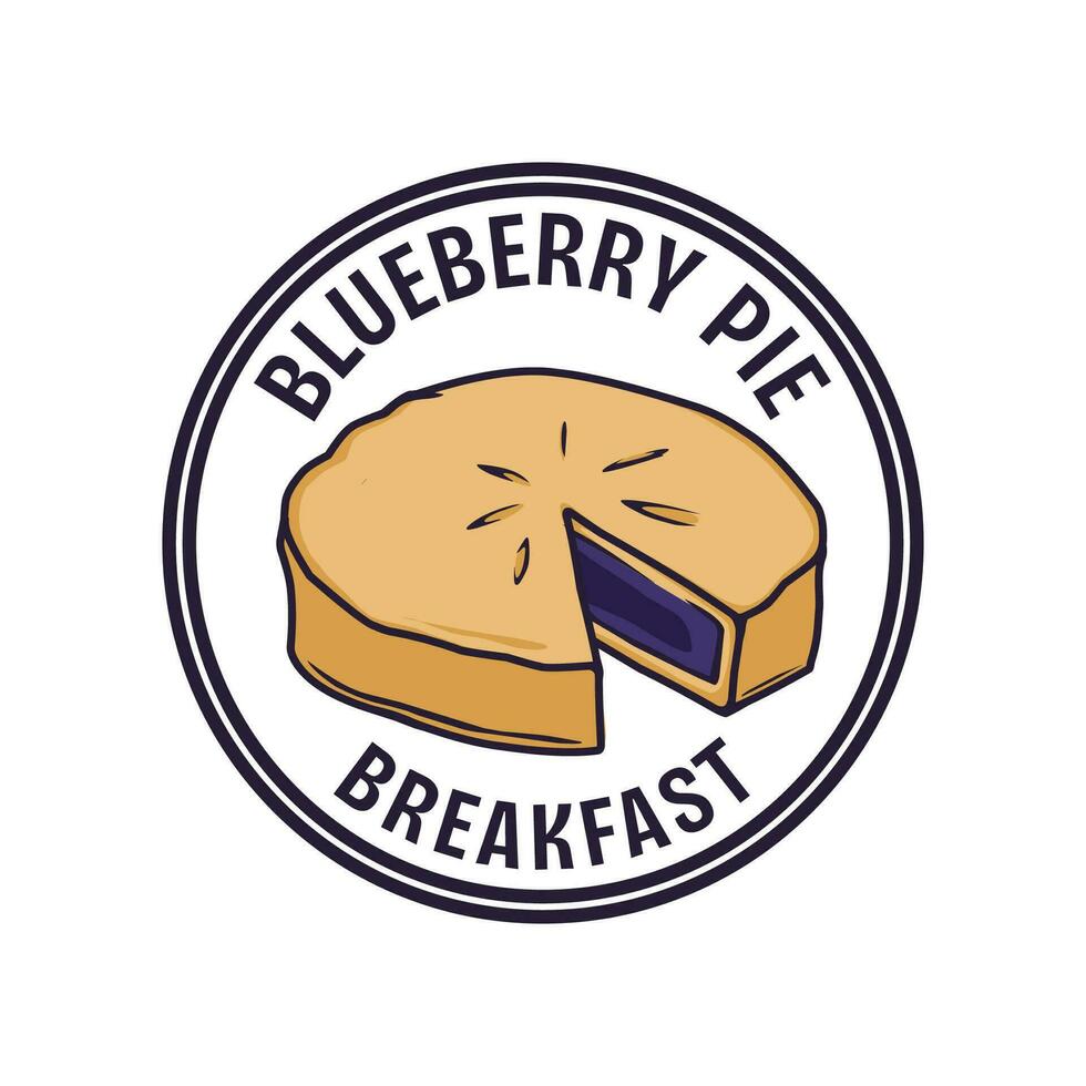 bosbes taart logo ontwerp sjabloon vector