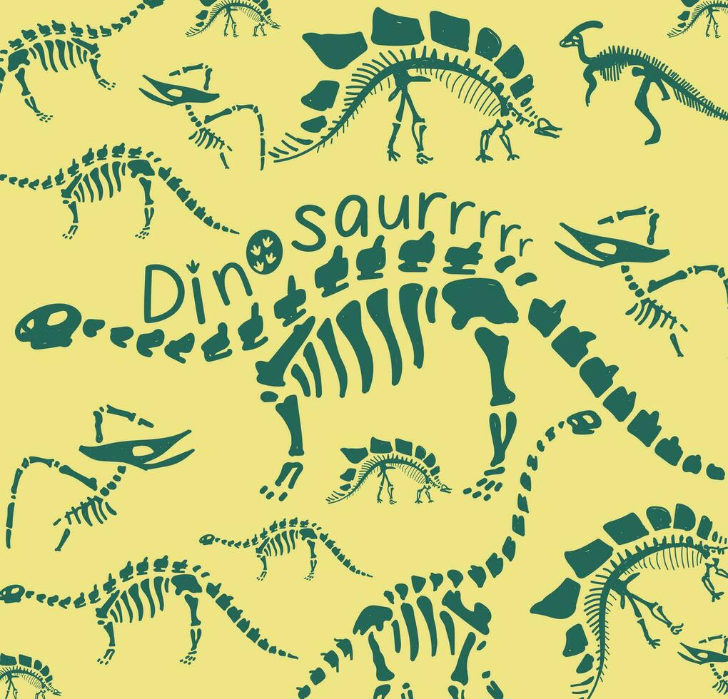 dinosaurus vector. schattig dinosaurus vectoren brullen patroon